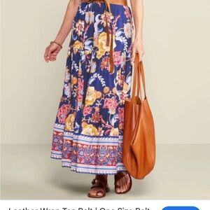 Floral Maxi Skirt in Purple and Pink NWT